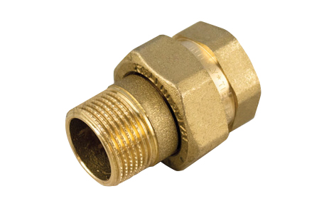 TIEMME radiátorové připojovací šroubení přímé těsnící na plocho 3/8